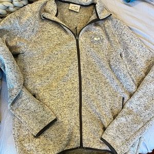 Large ivory ella sweatshirt zip up